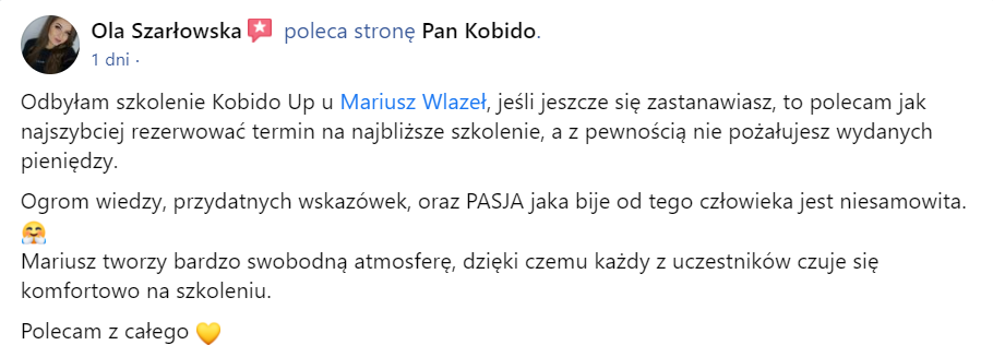 Opinia o kursie Kobido Łódź
