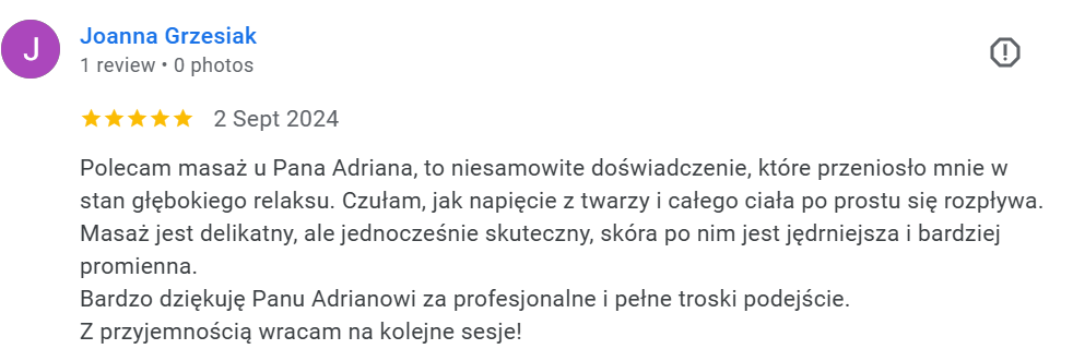 opinia masaż